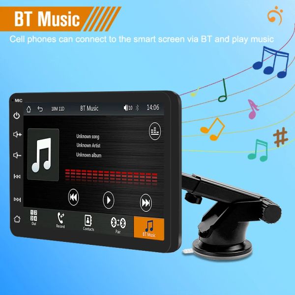 7inch Screen Player Radio Wireless Carplay Android Auto Auto Bluetooth Audio 12v Monice de voiture Affichage des accessoires de voiture de la caméra