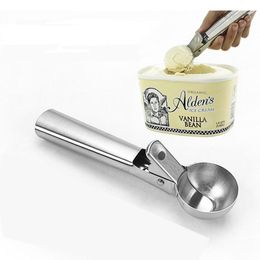 7 pouces en acier inoxydable crème glacée Scoop fabricant de boules de glace yogourt glacé pâte à biscuits boulettes de viande outils de crème glacée avec emballage SN1293