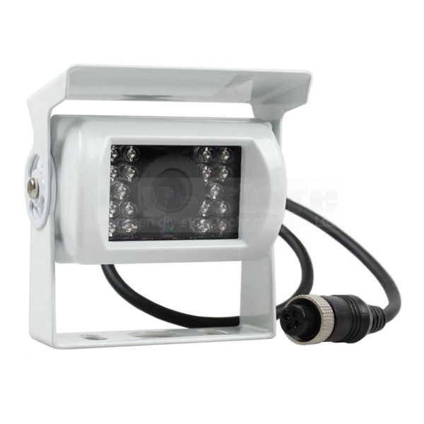 Moniteur de voiture LCD TFT 7 pouces, blanc, 4 broches IR, Vision nocturne, caméra de recul CCD pour Bus, péniche, camion, 199L