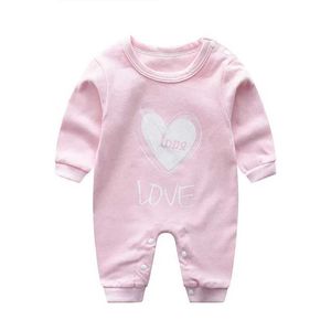 7lng Rompers 0-24m Costume bébé Costume nouveau-né Cartoon imprimé bébé grenouillard Colde à manches longues Collier Round Spring / Automne Clothes Romper D240425