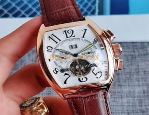 7mens montres de haute qualité Tourbillon en acier inoxydable tout petit travail de cadran l.