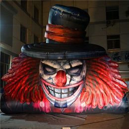 7mh (23 pieds) avec du ventilateur Géant grand ballon gonflable Clown Platables Skulls Mascottes pour la boîte de nuit Halloween Stage Decoration