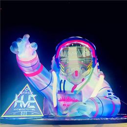 7mh (23ft) avec ventilateur gonflable en ballon astronaute gonflables art art spaceman pour la décoration publicitaire musicale