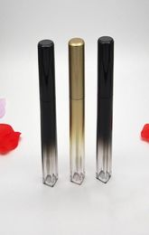 Tubos de brillo de labios de 7 ml de esmalte de labios vacío Botella Square Shape Gold Black Gradiente Color Lip Stick Container DHL 4231430