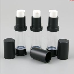 7ML Draagbare Hervulbare Cosmetische Airless Flessen Plastic Behandeling Pomp Lotion Containers met Zwarte Deksels 12pcsgood Aeuqw