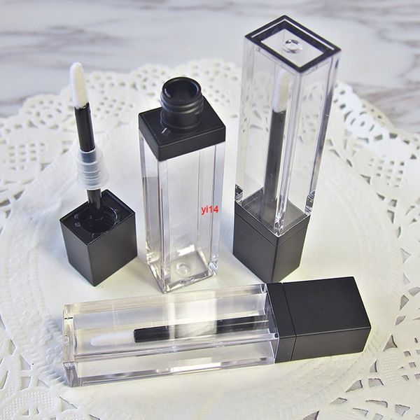 7ml carré maquillage liquide vide rouge à lèvres brillant à lèvres tubes de haute qualité transparent emballage cosmétique conteneur 50pcsmeilleure qualité