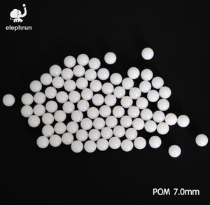 7 mm Delrin (POM) / Celcon kunststof massieve kogels voor klepcomponenten, lagers met lage belasting, gas/water-toepassing