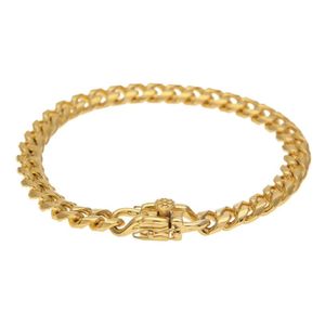 7mm hommes Miami Bracelet cubain chaîne Style Hip hop Bracelet en acier inoxydable lien mode Punk bijoux 21 5cm292I