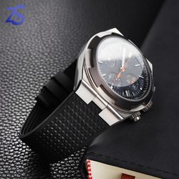 Bracelet de montre en caoutchouc fluoré FKM Senior, 7mm, pour 4500V 5500V 7900, accessoires à bouche convexe VC 240116