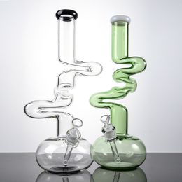 7 mm d'épaisseur narguilés Big Bong conduites d'eau uniques 18,8 mm joint femelle en verre capiteux grand bangs bécher bang avec tige descendante diffuse LXMD20103 en stock