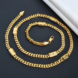 7mm breedte Cubaanse ketting lange hiphop voor vrouwen mannen nek mode-sieraden accessoires goud kleur choker geschenken voor hem 240104