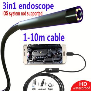 7mmHD-lens industriële endoscoop: IP67 waterdicht gereedschap voor autoreparatie, airconditioning rioolbuisdetectie - Android Type-C-interface