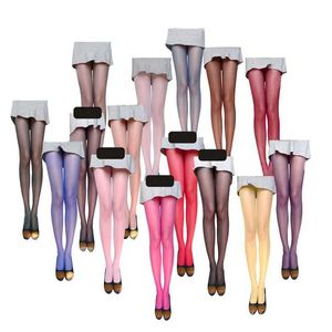 7o4v calcetines sexys color sólido pantimedias opacas para mujeres medias delgadas sexy 20d nylon gafey femenina todas las medias sin costuras 240416
