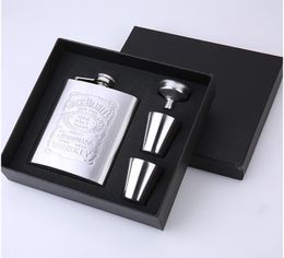 7oz Rvs Wine Pot Cup Set Hip Fles Fles Kit Travel Mok Pak Gratis Gift Glass Funnel Factory Direct 11 9ZP F2