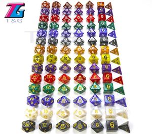 7PCLOT DICE SET DI DICES MULTIFIDES DE HAUTE QUALITÉ AVEC EFFET DE MARBRE D4D6 D8 D10 D10 D12D20 DONGEON AND DRAGONS DD RPG DICE CUSTOSSE7393634