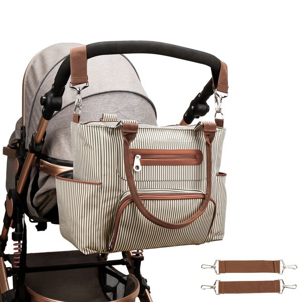 Sac de rangement pour couches de bébé, 7 pièces, sac de rangement pour poussette, fourre-tout imprimé de grande capacité pour sac de maman multifonctionnel, sac à main