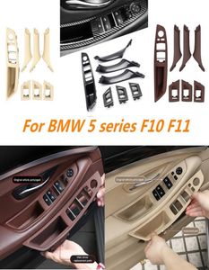 7 pièces voiture intérieur poignée de porte intérieure panneau tirer revêtement d'habillage pour BMW série 5 F10 F18 520 525 gris Beige noir conduite à gauche LHD5390984