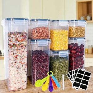 7Pcs Container for Food Storage Set Kitchen Food Container Large Food Storage Containers Box Kitchen Organizer Multigrain 240106