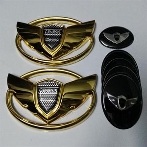 7pcs Goldn Wing Car Emblem Badge 3D-sticker voor Hyundai Genesis Coupe 2011-2015 Auto Emblems281Z