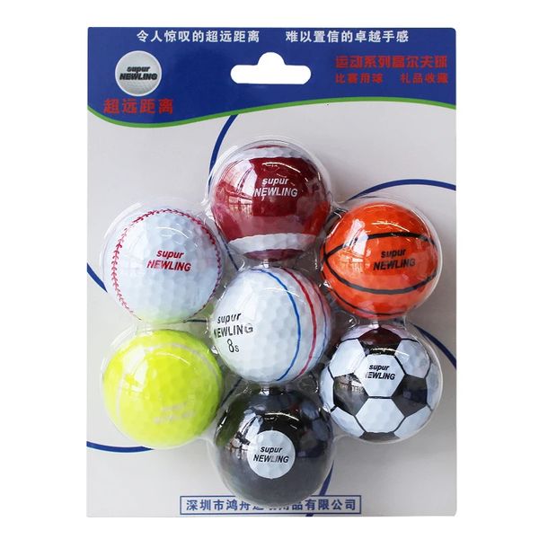 7 pièces/lot mélange de couleurs balles de Golf de Sport en plein air jeu de Golf balles de Match deux couches balle de Golf de haute qualité 240109