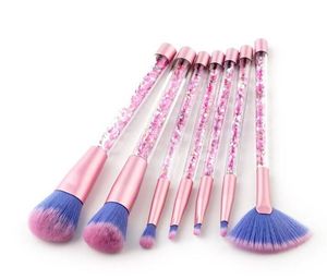 7pcs sirène série pinceau de maquillage ensemble Quicksand cristal cosmétiques pinceaux poudre fard à paupières fond de teint outil de maquillage livraison directe bonne qualité