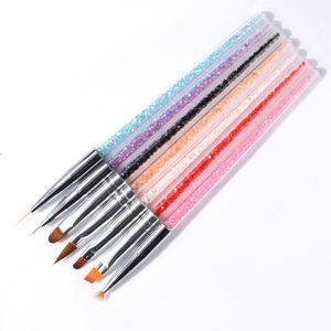 7 stks Nail Art Liner Painting Brush voor Nagels Tekening Potting Design UV Gel Acryl Manicure Accessoires NAB010