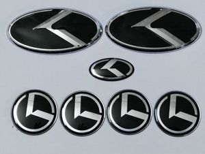 7 pièces nouvel emblème de badge logo K noir pour KIA nouvelle Forte YD K3 2014 2015 emblèmes de voiture autocollant 3D 272w