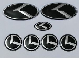 7pcs New Black K Logo Badge Emblem pour Kia New Forte Yd K3 2014 2015car Emblems3d Sticker3723438
