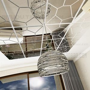 7 pièces par ensemble 3D miroir hexagone vinyle amovible autocollant mural décor à la maison Art bricolage