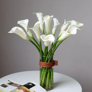 7 stuks PU lange tak grote calla lelie realistische kunstbloemen bruiloft decor bloemstuk home party calla nepbloemen 240306