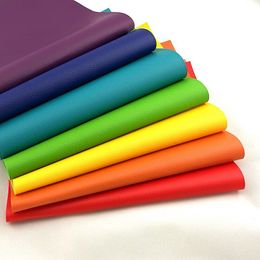 7pcs Rainbow Litchi Pattern PU Leatherette Faits Faux Leather For Costing Bag Clothing Sofá Material de bricolaje de 20x30 cm Hojas