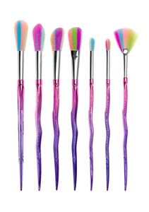 7pcs Rainbow Makeup Brushes Foundation Powder Eyeshadow Blush Brush Pince Brochas Brochas Maquillaje Make Up5974023