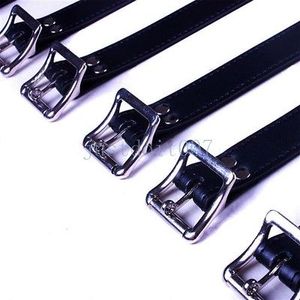7 stks Set Bondage Afsluitbare Lederen Riem Slave Full Body Harness Strap Beveiligingsmanchetten # R56