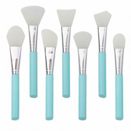 7pcs / set Maquillage Silice Masque Facial Brosse Profial Boue Crème Brosses DIY Soins de la Peau Foundation Gel Cosmétique Outil de Beauté A6Ul #