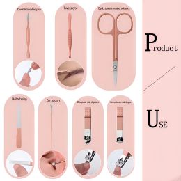 7PCS / Set Nail Clippers MANICURE MANICURE TOODS TOODS, Nippers Cuticules et coupe KitProfessional One Nail Pinppers Pédicure Kit, Nail Art Tools