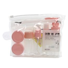 7pcs / set Travel Cosmetics Sous-bâtling Pet Spray Lotion Crème Rechargeable Bouteille Vide Liquid Container Portable Tool