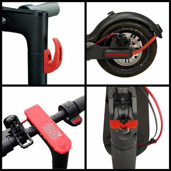 Kit de démarrage 7PCS pour M365 / M187 / PRO Accessoires de scooter électrique Kit de réparation de pièces de mise à niveau - Noir