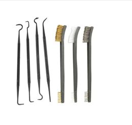 7 stks Universal Gun Cleaning Kit 3pcs Staaldraadborstel 4 stks Nylon Pick Set Hunting Tactical Cleaning ToolCx9860957