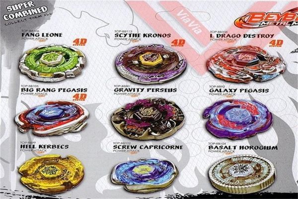 7pcslot Classic Beyblades Burst Metal Fusion 4D System Battle Spinning toy Top Masters Launcher Pack LJ2012162374668