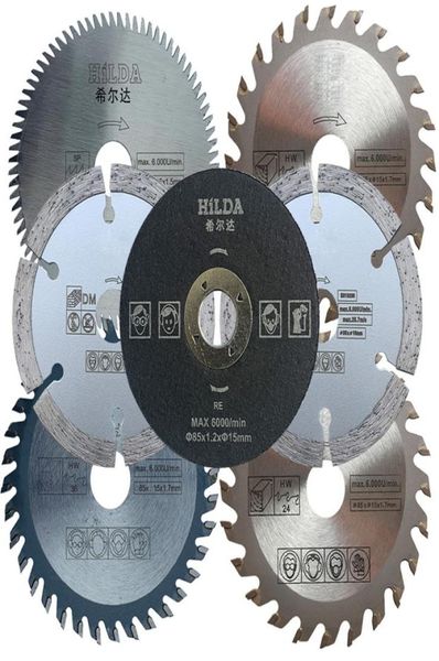 7pcSset Mini Saw Blades coupe les lames pour mini diamètre de scie circulaire 85x15 mm Saw Saw Bladepower Tool Accessory Blades2604939