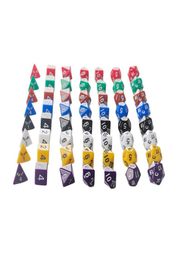 7PCSSet Hars Polyhedrale TRPG Games Voor Dungeons Dragons Ondoorzichtige D4D20 Multi Zijden Dobbelstenen Pop voor Game Gaming c0497837818