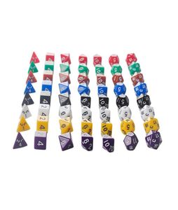 7 pièces de jeux TRPG en résine polyédrique pour donjons Dragons Opaque D4D20 multi-côtés dés Pop pour jeu de jeu c0492196012