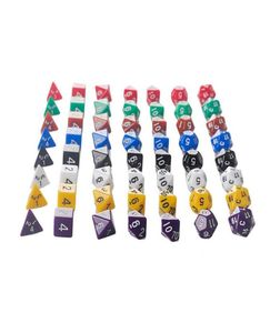 7 pièces de jeux TRPG en résine polyédrique pour donjons Dragons Opaque D4D20 multi-côtés dés Pop pour jeu de jeu c0494476072