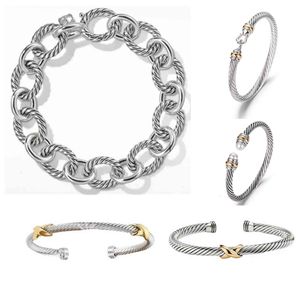 7rsi Rseo Câble Bracelet Designer Dy Bangle Bijoux De Mode Femme Or Rose Argent Blanc Bleu Perle Diamant Bijoux Cadeau De Fête pour Hommes