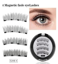 7 Estilo Cuatro pestañas falsas magnéticas magnéticas Glue Natural 3D Eyelashes Eyelash Factory Direct S2197224