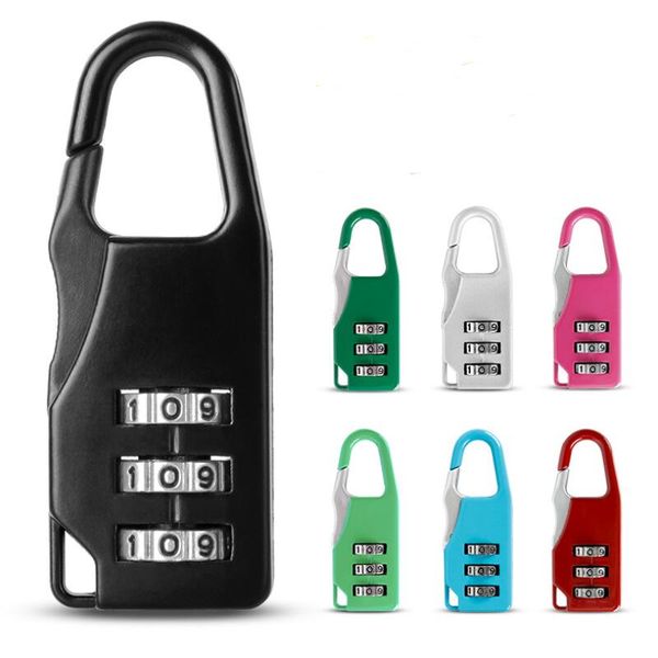 7styles 3 Mini Dial Digit lock Numéro Code Mot de passe Combinaison Cadenas Sécurité Voyage Safe Lock pour Cadenas Bagages Serrure de Gym