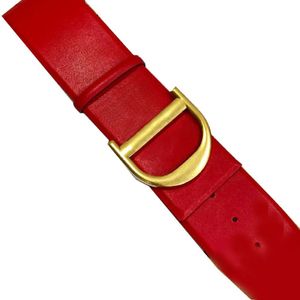 7V Cinturones de diseñador Cinturón de lujo para mujer 7 cm de ancho Hebilla suave Moda para cuero genuino Oro Marca famosa Negro Color rojo Hombre Wa2421