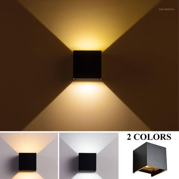 7 W/12 W mur LED lampe intérieur extérieur étanche lumière réglable Angle de faisceau conception Cube chambre cour porche applique