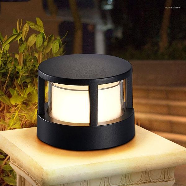 7W / 12W Pilier LED imperm￩able lampe de porte ext￩rieure Courte de porte Colonne Light Villa Garden Balcon Porche Stigmatisation