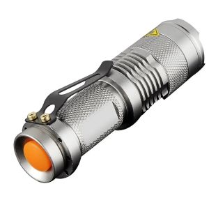 7W 300LM SK-68 3 modos Mini Q5 LED Lanterna Tocha Lâmpada tática Foco ajustável Luz com zoom 12 LL